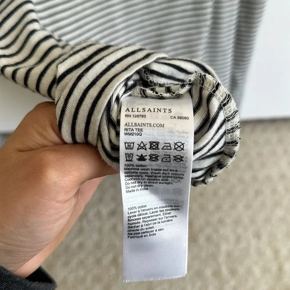 All Saints Rita Oversized Long Sleeve T-shirt - Picture 6 of 6